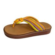 Flettede PU Flipflop Sandaler