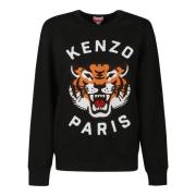 Tiger Broderet Oversize Sweatshirt