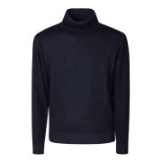 Kashmir Turtleneck Sweater med Ribbed Kanten