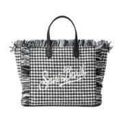 Frynse Mini Vanity Houndstooth Taske