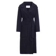 Navy Blue Knit Coat