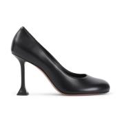 Sort Læder Pumps Elegant Stil