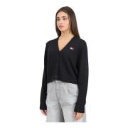 Sort Kort Cardigan Moderne Outfit Touch