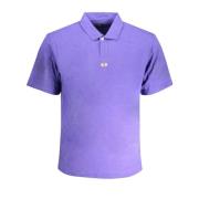 Kortærmet Polo Shirt Lilla Broderet Logo