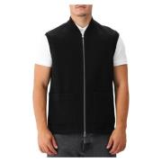 Sort Uld Bodywarmer Vest