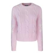 Pink Sweater med Intrikate Detaljer