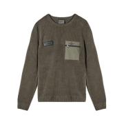 Grøn militærstil sweater