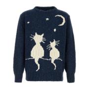 Blå Catsinthespace Uldblanding Sweater