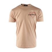 Beige Herre T-shirt