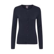 Slim Fit Cardigan i Viskose Nylon