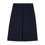 Navy Blue Loose Shorts med Paneler