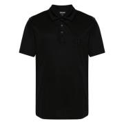 Elegant Sort Polo T-shirt med korte ærmer