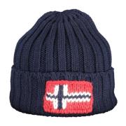 Blå Broderet Logo Beanie Hat