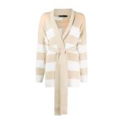 Beige Cashmere Bomuld Casual Cardigan