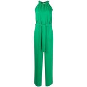 Grøn Polyester Jumpsuit Blazer