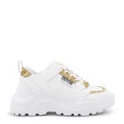 Hvide Sneakers med Guld Glitter Detaljer