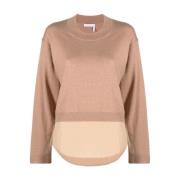 Casual Brun Uld Bomuld Sweater