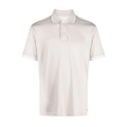 Casual Short Sleeve Polo Shirt Beige