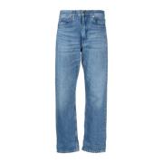 Blå Straight Denim Jeans