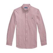 Stribet Stretch Poplin Skjorte