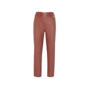 Straight Leg Faux Leather Pants