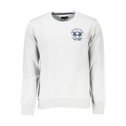 Broderet Bomuld Crewneck Sweatshirt