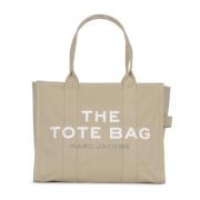 Beige Farve Tote Taske