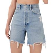 Blå Stella Denim Shorts med høj talje