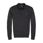 Uld polo sweater