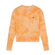 Orange Tie-Dye Tiger Logo Sweatshirt