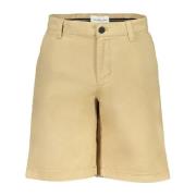 Beige Bermuda Shorts med Logo Detalje