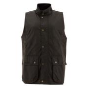 Grøn voksede sweater vest