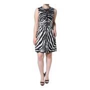 Zebra Print Sheath Mini Kjole