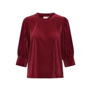 Rød Polyester Bluse Toppe