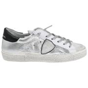 Metallic Lave Top Sneakers - Sølv