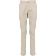 Slim Cut Beige Bomuld Bukser