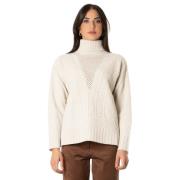 Kashmir Silke Sweater med Fletninger