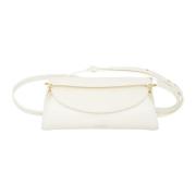 Hvid Læder Cross Body Taske - Cannolo Mini