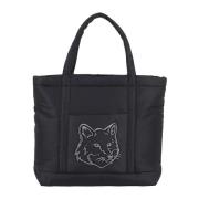 Puffer Tote Bag med Fox Head