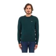 Broderet logo rund hals sweater