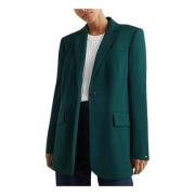 Strækstof enkeltknap blazer