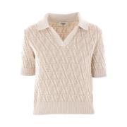 Diagonal FF Mønster Beige Sweater