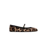 Leopard Print Mary-Jane Ballerina Flats