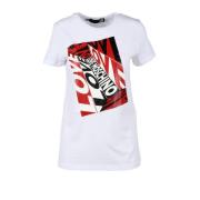 Hvid Bomuld T-Shirt, Love Moschino Kollektion