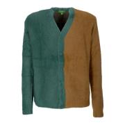 Blød Brun Cardigan Sweater Knaplukning