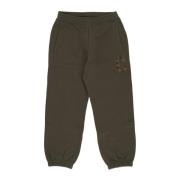 Fleece Tracksuit Sweatpants med Elastisk Talje