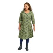 Blomstret Kjole Kitty A-Shape Forest Green