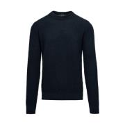 Blå Uldblanding Sweater