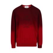 Gradient rød uld sweater