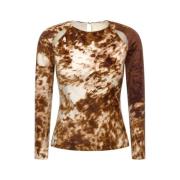 Appaloosa Print Mesh Top